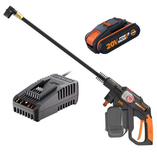 Worx 20V HydroShot High Flow Portable Cleaner - Full Kit - WG633