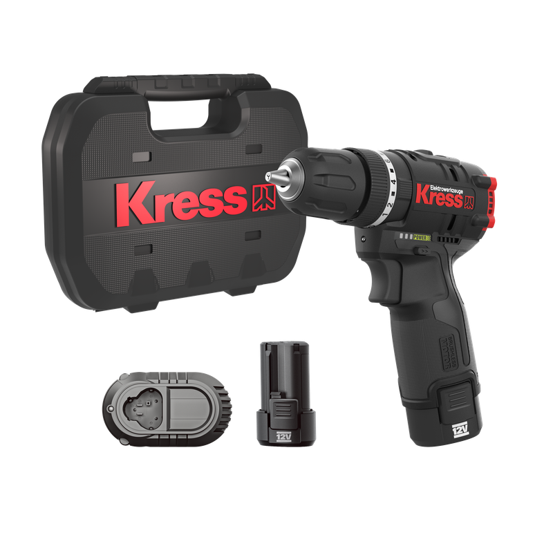 Kress 12V, 40Nm Hammer Drill Kit - KUC12