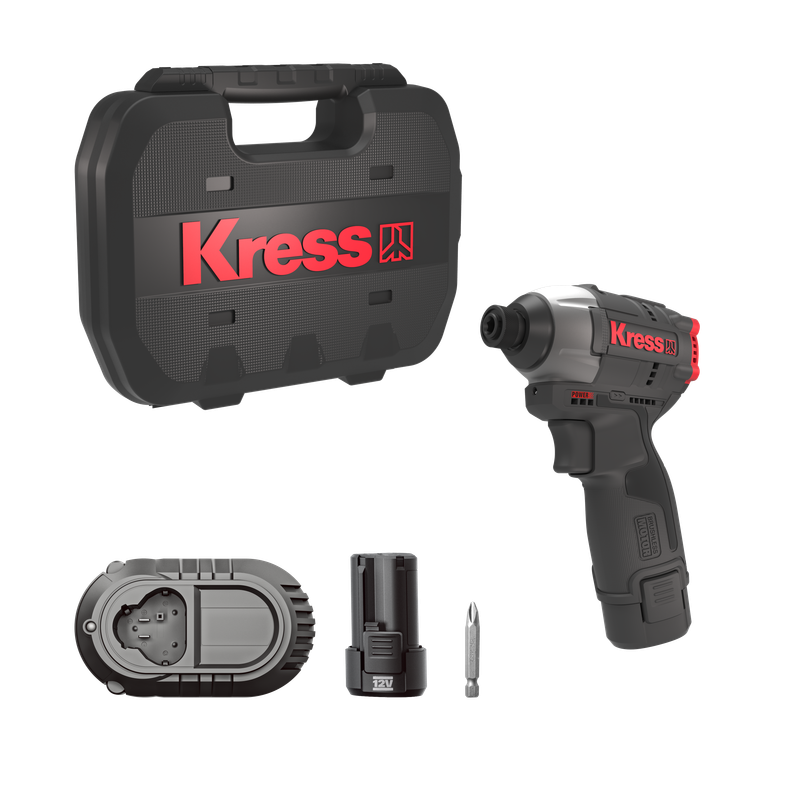 Kress 1/4" 12V, 140Nm Impact Driver Kit - KUB50.2