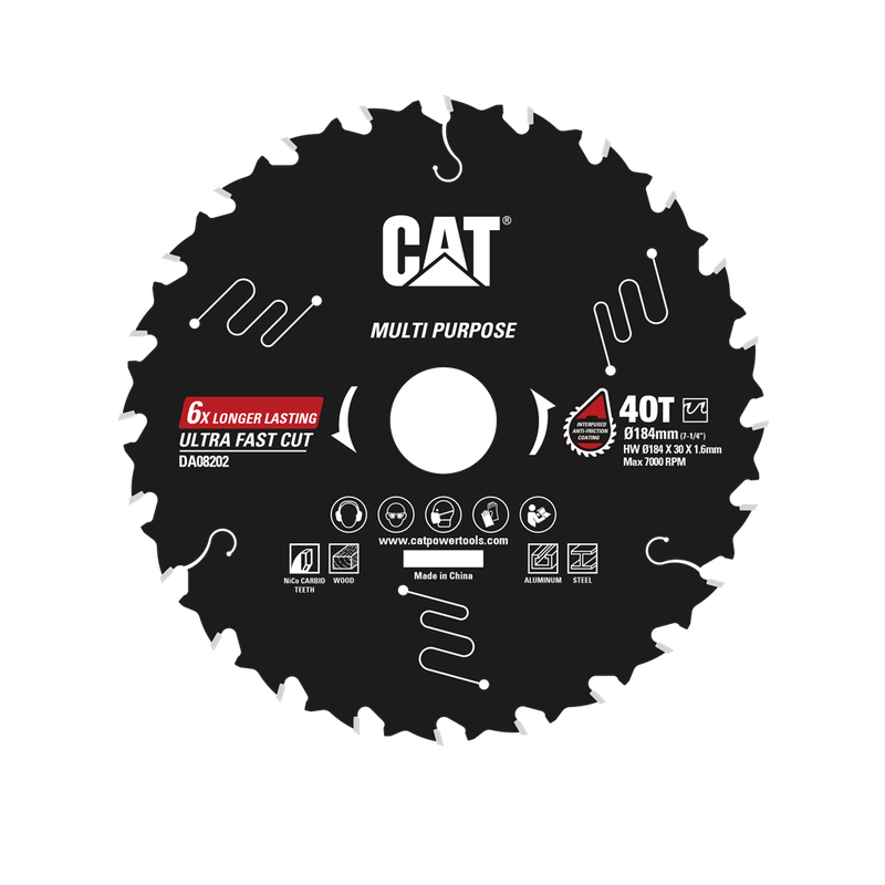 CAT TCT 184mm Circular Saw Blade - Multipurpose - DA08202