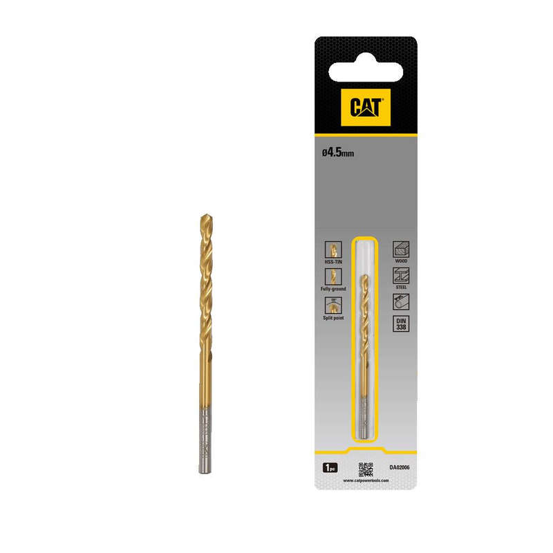 CAT HSS Drill Bit 4.5mm x 80mm - DA02006