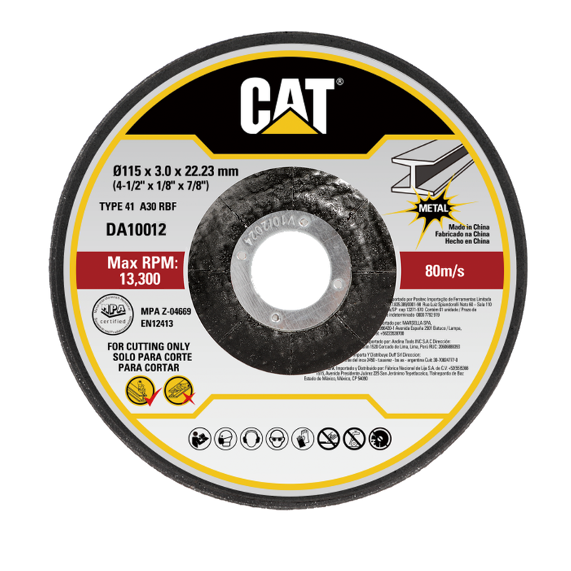 CAT Abrasive Depressed Thick Cutting Disc - 115mm - DA10012