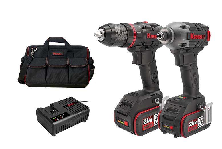 Kress Cordless 20V Hammer Drill, Impact Driver Combo Kit - KUG002