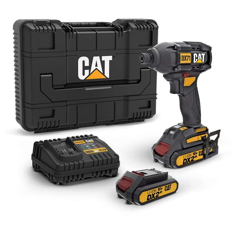 CAT 18V, Cordless 1/4" Impact Driver, 215Nm Kit - DX71