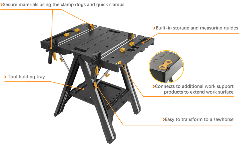 CAT 2 in 1 Portable Multifunction Work Table - DH1005