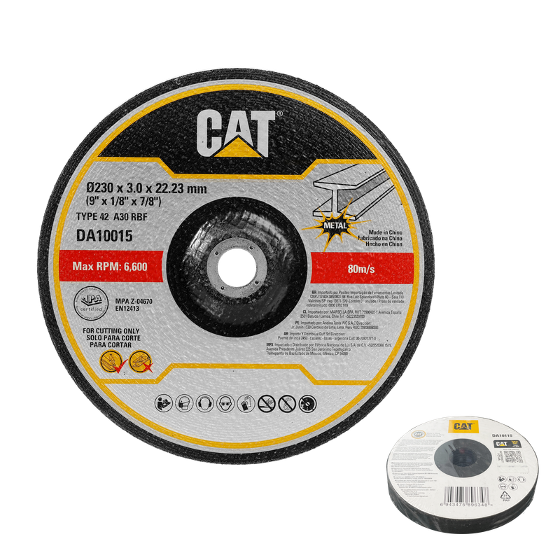 CAT Abrasive Depressed Thick Cutting Disc - 230mm - DA10015