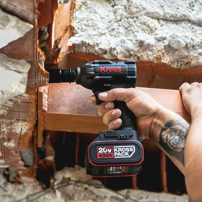 Kress 1/2" 20V, 300Nm Impact Wrench Kit - KUB30.2