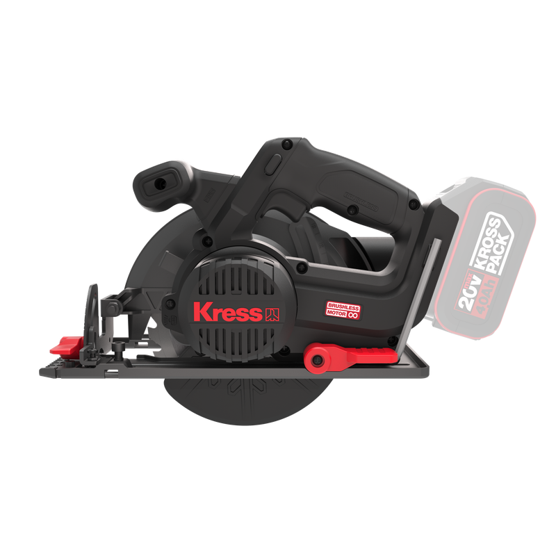 Kress 20V Cordless, Brushless 165mm Circular Saw - Tool Only - KUE12.9