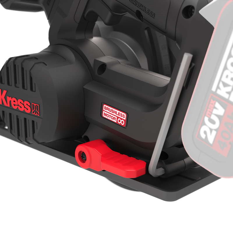 Kress 20V Cordless, Brushless 165mm Circular Saw - Tool Only - KUE12.9