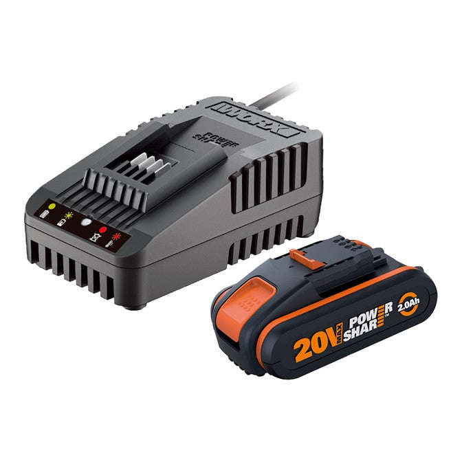 Worx 20V 2Ah Battery and Charger Kit - WA3601