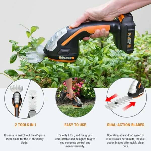 Worx 20V Cordless Pruning & Trimmer Shear Kit - WG801E.5