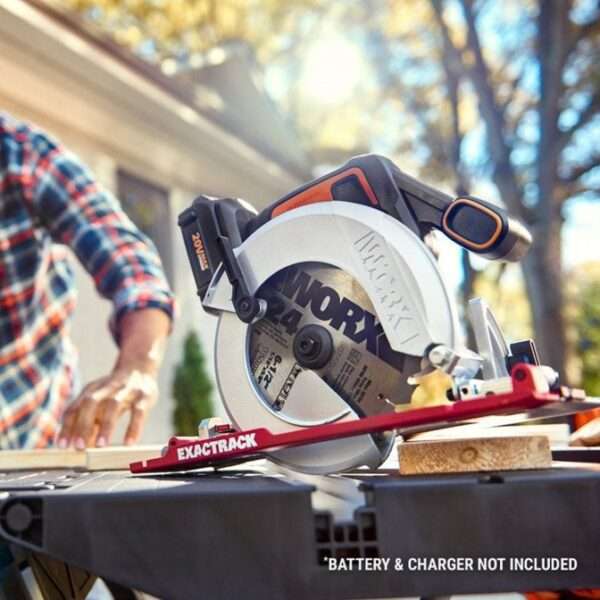 Worx 20V Exactrack, Cordless Circular Saw - Tool Only - WX530.9