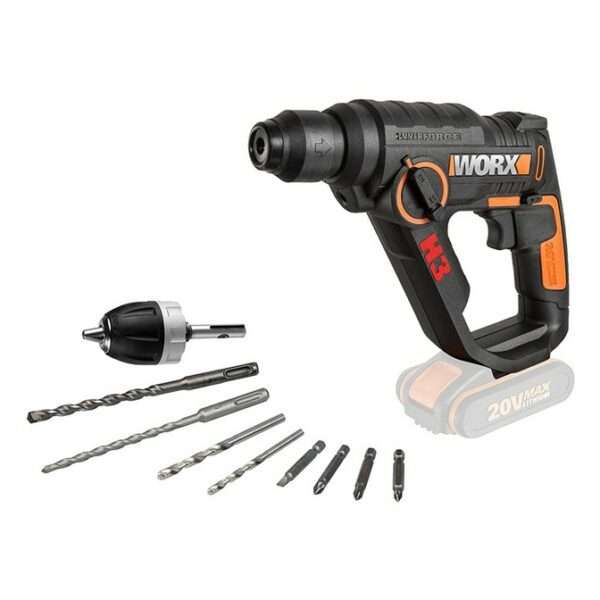 Worx 20V Compact Cordless Rotary Hammer - Tool Only - WX390.9