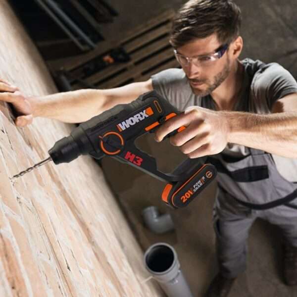 Worx 20V Compact Cordless Rotary Hammer - Tool Only - WX390.9