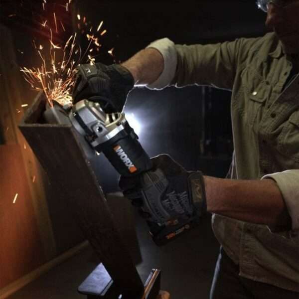 Worx 20V Cordless 125mm Angle Grinder - Tool Only - WX812.9