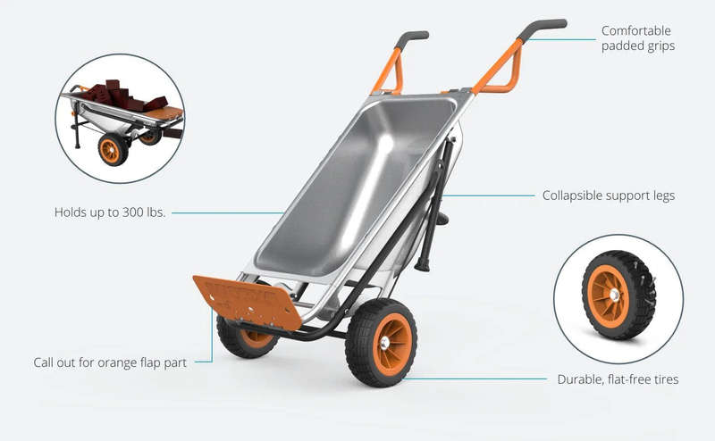 Worx Aerocart - 8 in 1 Wheel Barrow