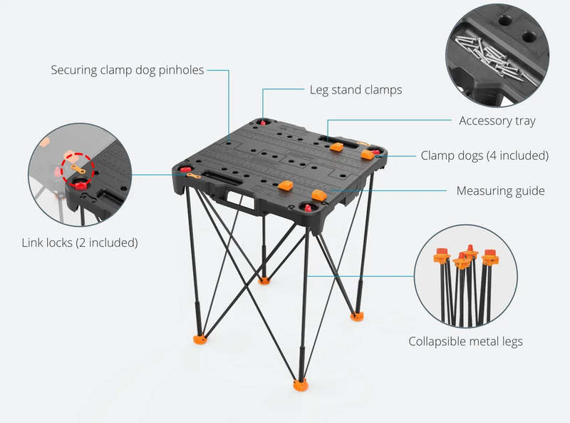 Worx SideKick Portable Work Table - WX066