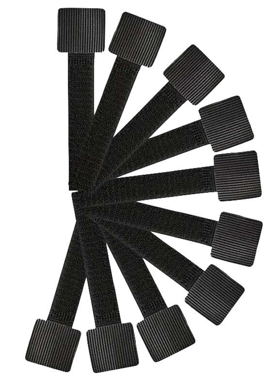 Set of 10 Hook & Loop cable organising straps