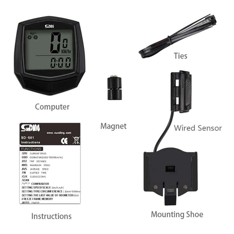 Waterproof Wired Digital Cycling Computer