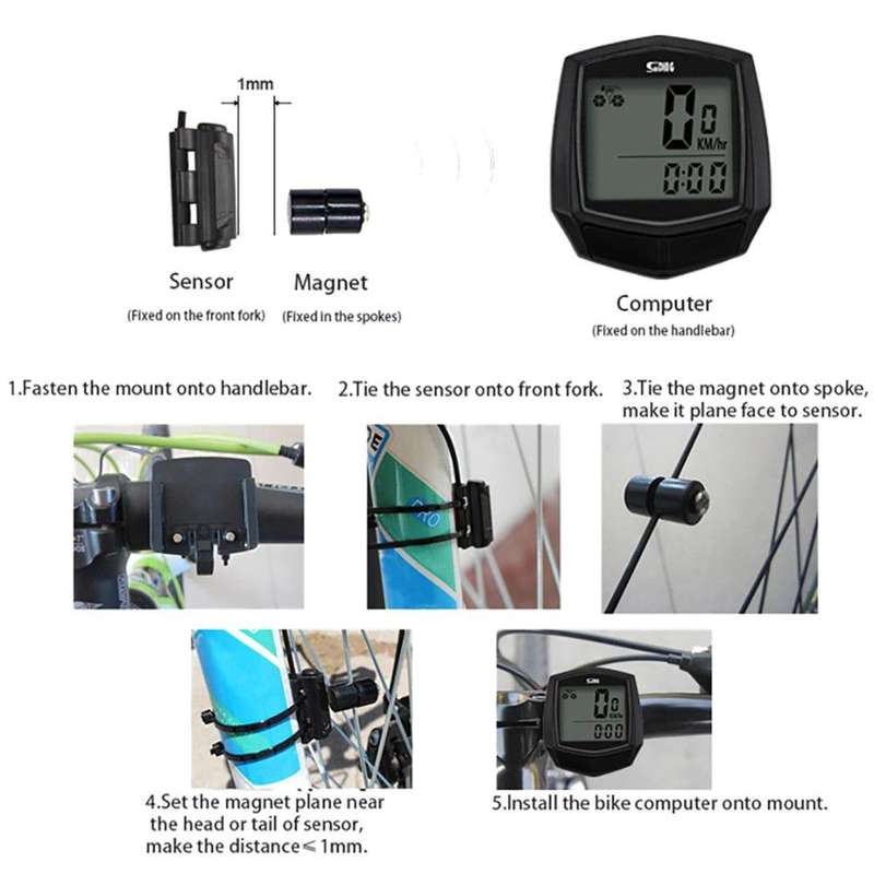 Waterproof Wired Digital Cycling Computer
