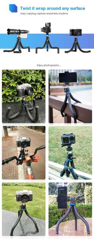 APEXEL flexible grabbing cell phone/camera tripod