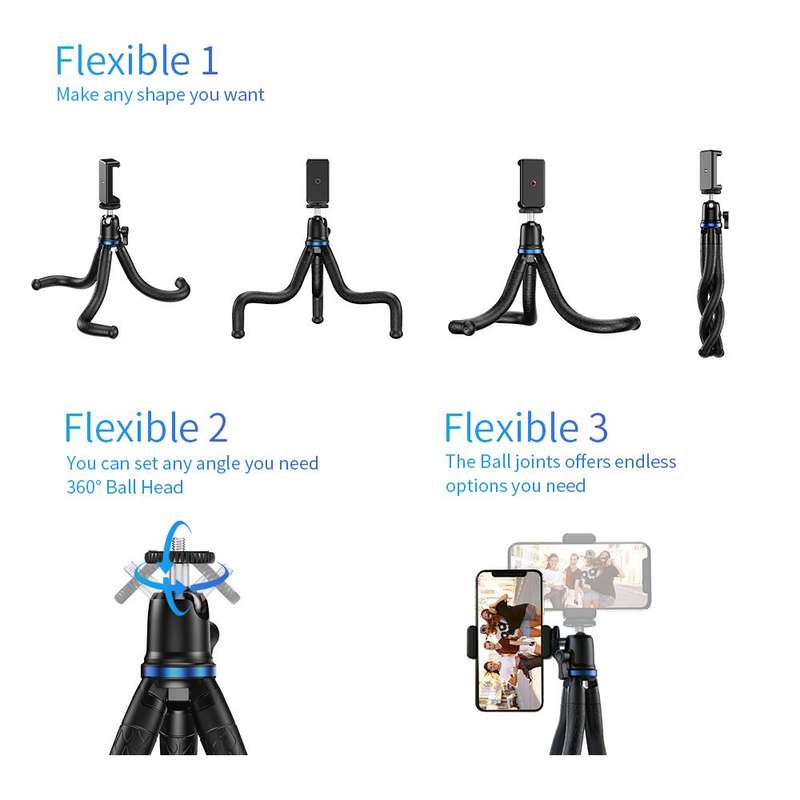 APEXEL flexible grabbing cell phone/camera tripod
