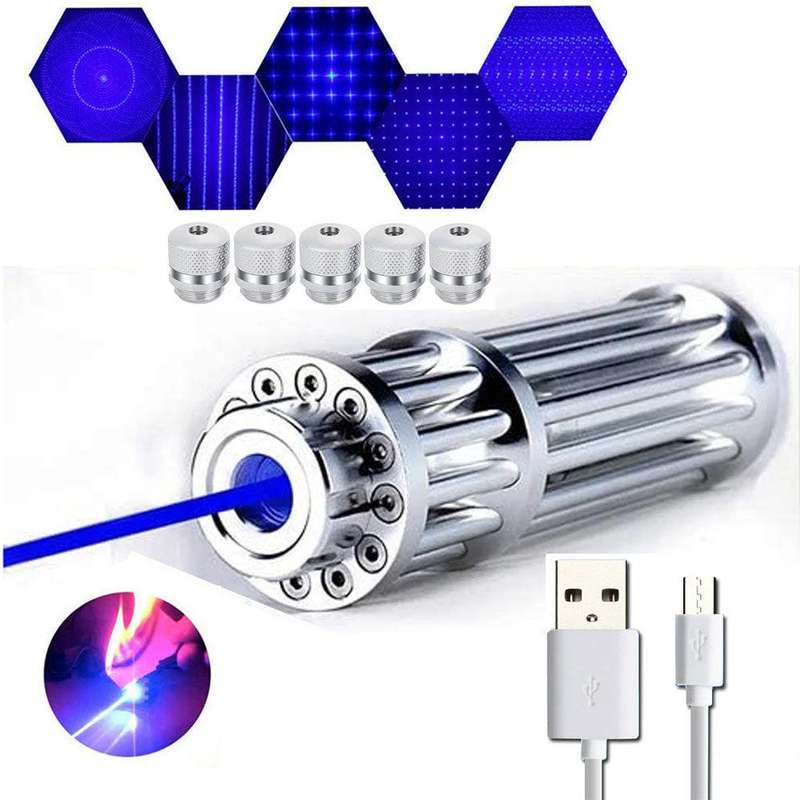 500MW BLUE LASER POINTER KIT W/ CHARGER