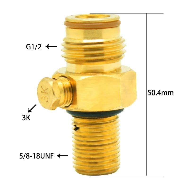 5/8"-18 UNF PAINTBALL TANK PINHEAD VALVE