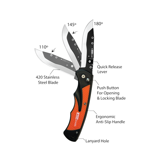 ACCUSHARP RAZOR KNIFE + 2 REPLACEMENT BLADES
