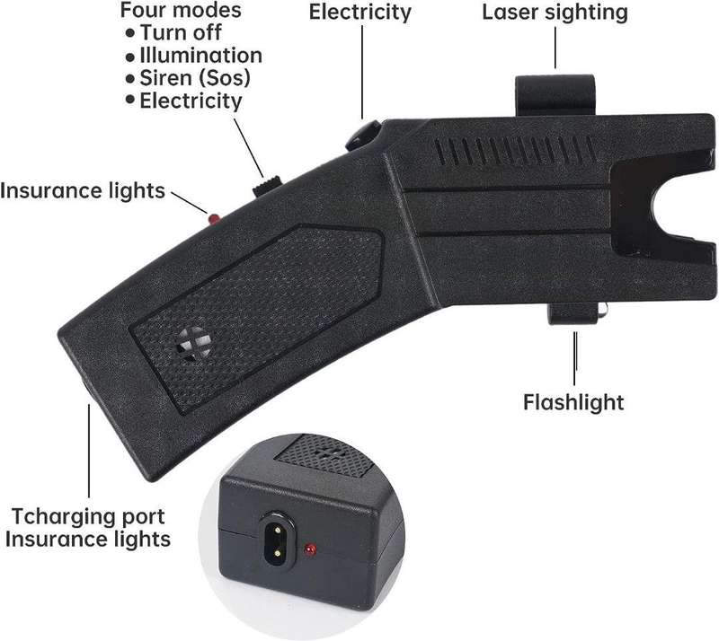 80KV STUN GUN LAUNCHER W/ 3X CARTRIDGES
