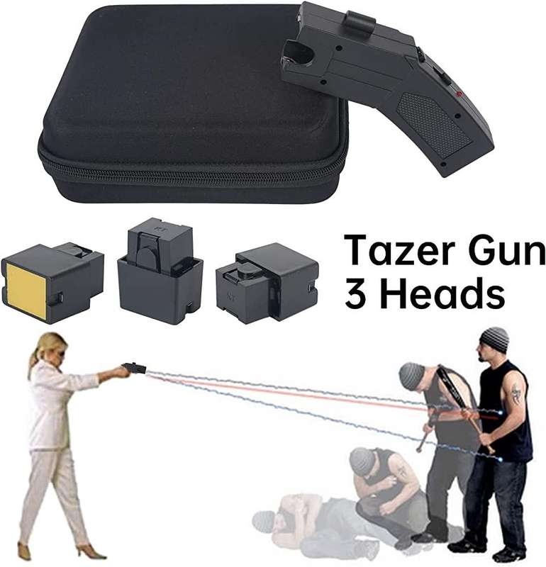 80KV STUN GUN LAUNCHER W/ 3X CARTRIDGES