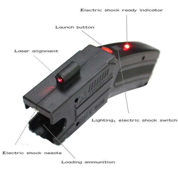 80KV STUN GUN LAUNCHER W/ 3X CARTRIDGES