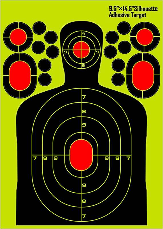 9.5x14.5" ADHESIVE HI-VIS TARGET SHEETS - 10's