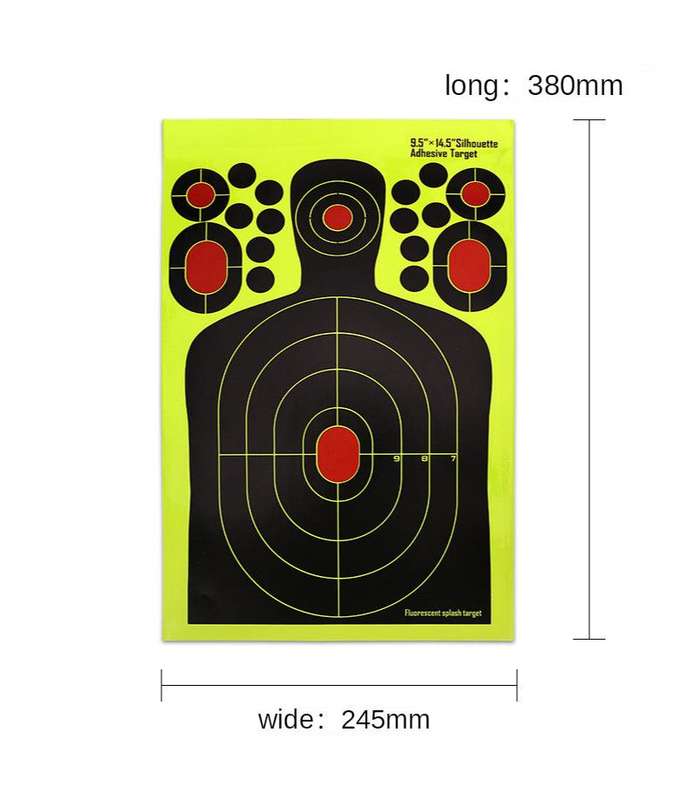 9.5x14.5" ADHESIVE HI-VIS TARGET SHEETS - 10's