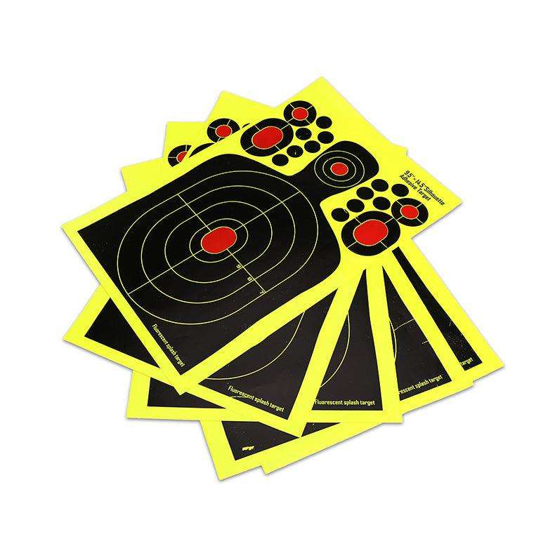 9.5x14.5" ADHESIVE HI-VIS TARGET SHEETS - 10's
