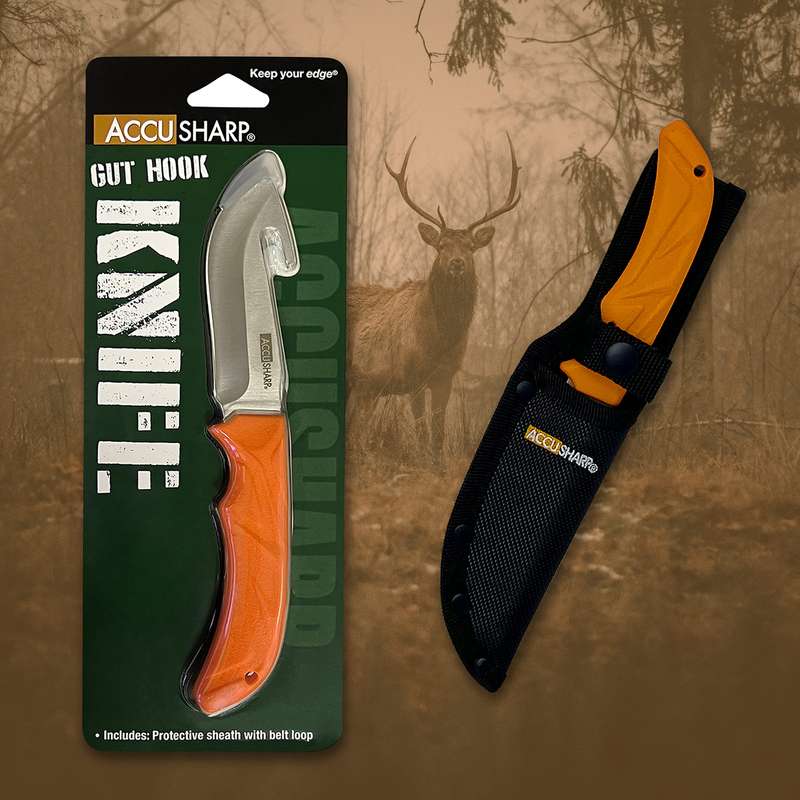 ACCUSHARP GUT HOOK KNIFE  WITH SHEATH