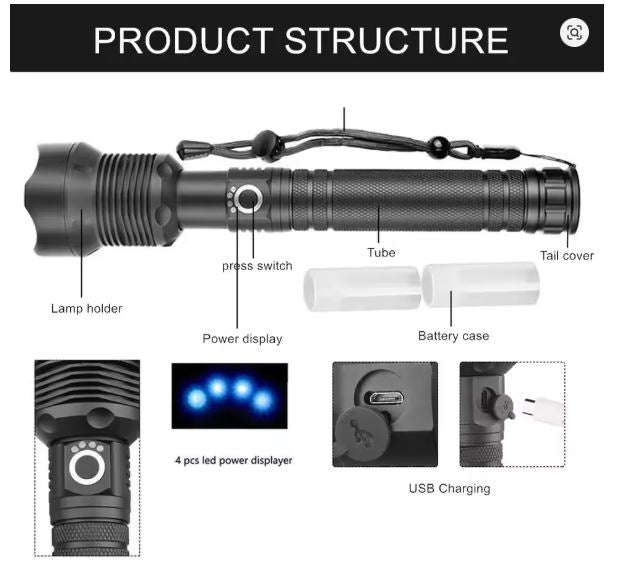 AFCAT FA-X92 LED TACTICAL FLASHLIGHT