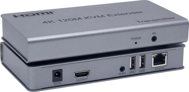 4K 120M HDMI KVM extender over IP,with IR,USB