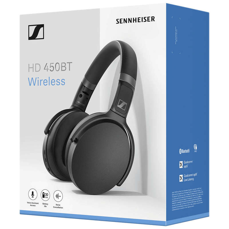 SENNHEISER HD 450BT HEADPHONES-WIRELESS BLACK