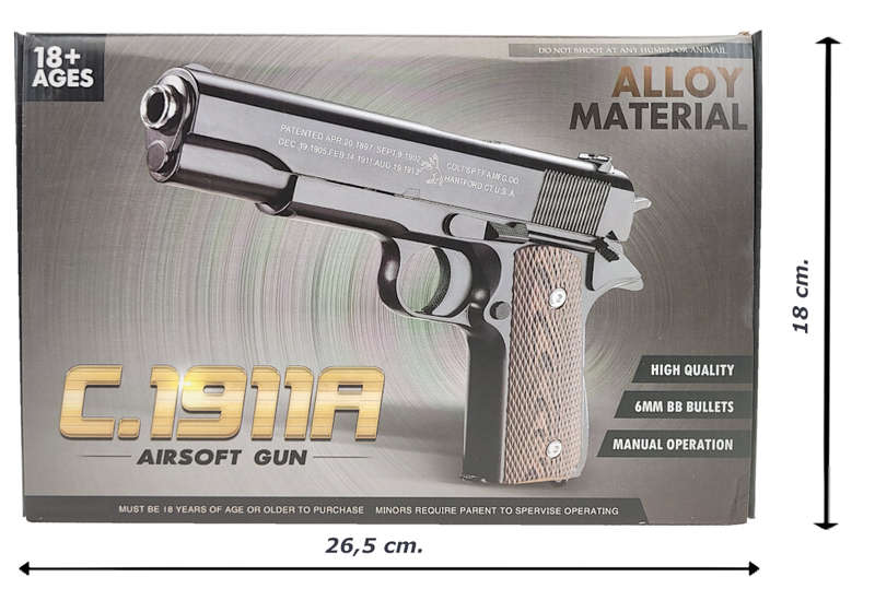 C1911A 6MM BB ALLOY MATERIAL AIRSOFT PISTOL