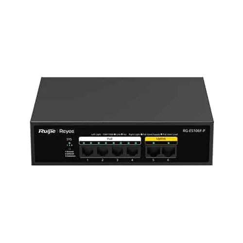 RUIJIE 6 PORT POE SWITCH  RG-ES106F-P 100MBPS