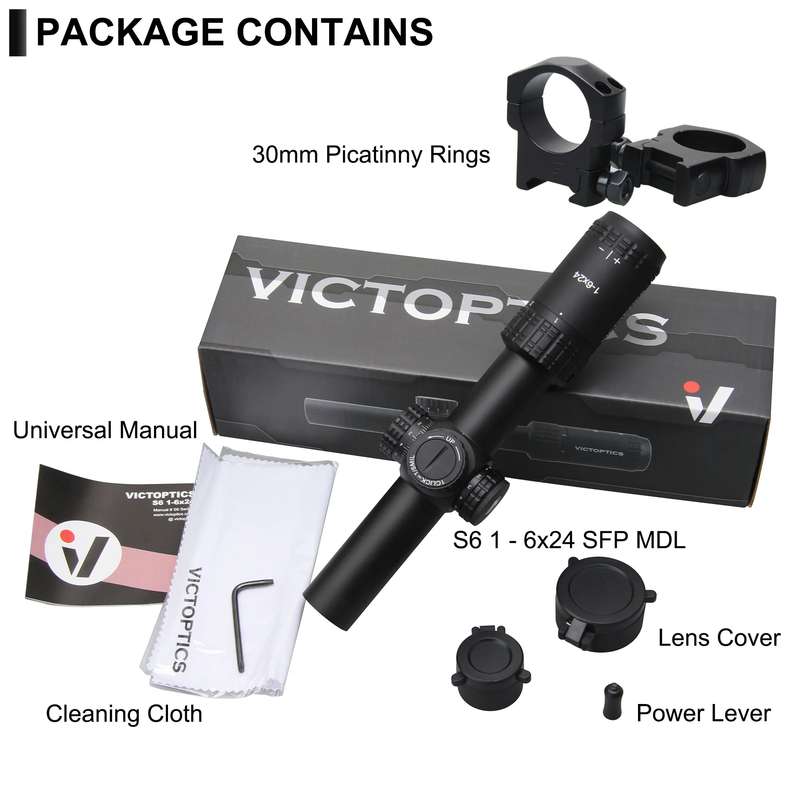 VECTOR OPTICS - S6 RIFLE SCOPE 1-6X24 SFP LPVO