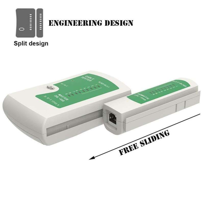 ANDOWL NETWORK CABLE TESTER, RJ11/RJ45 - Q314