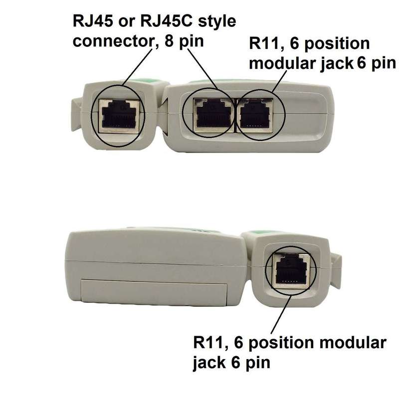ANDOWL NETWORK CABLE TESTER, RJ11/RJ45 - Q314