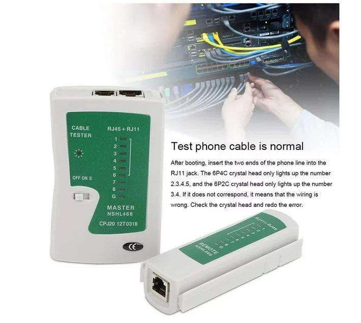 ANDOWL NETWORK CABLE TESTER, RJ11/RJ45 - Q314