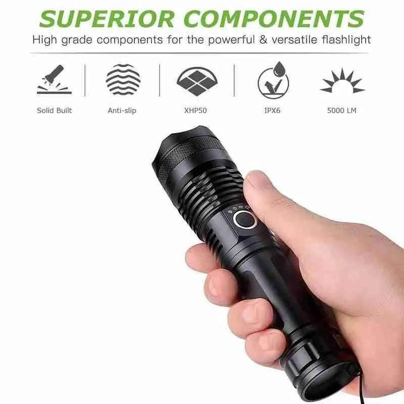 ANDOWL RECHARGEABLE 18650MAH FLASHLIGHT-Q-5109