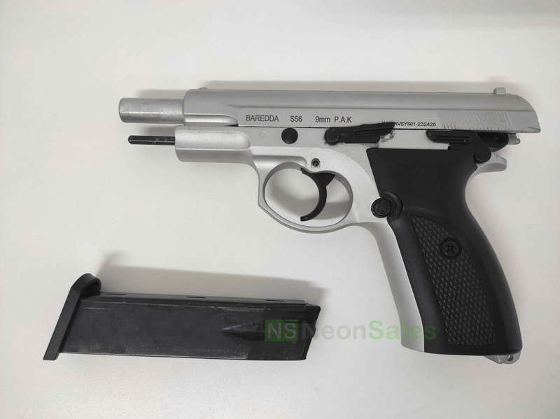 BAREDDA S56 BLANK GUN - MATTE CHROME