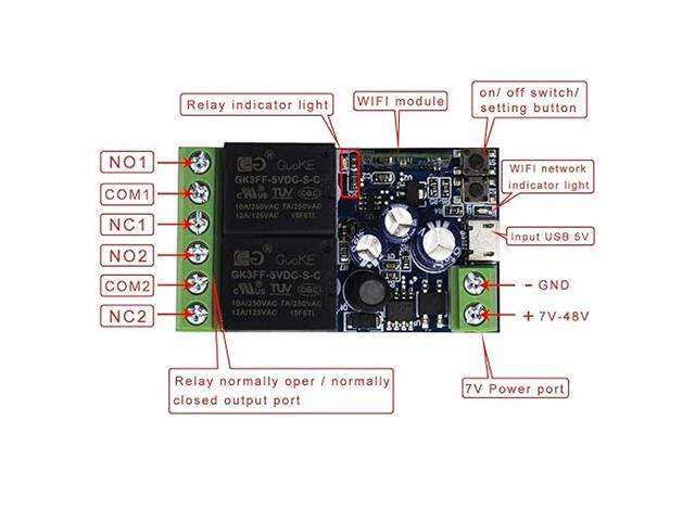 SONOFF 2 CHANNEL WIFI W/L RELAY 10A