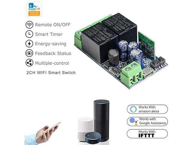SONOFF 2 CHANNEL WIFI W/L RELAY 10A
