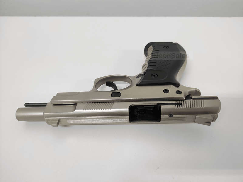 BLOW C75 BLANK GUN - SATIN W/ BLACK GRIPS &